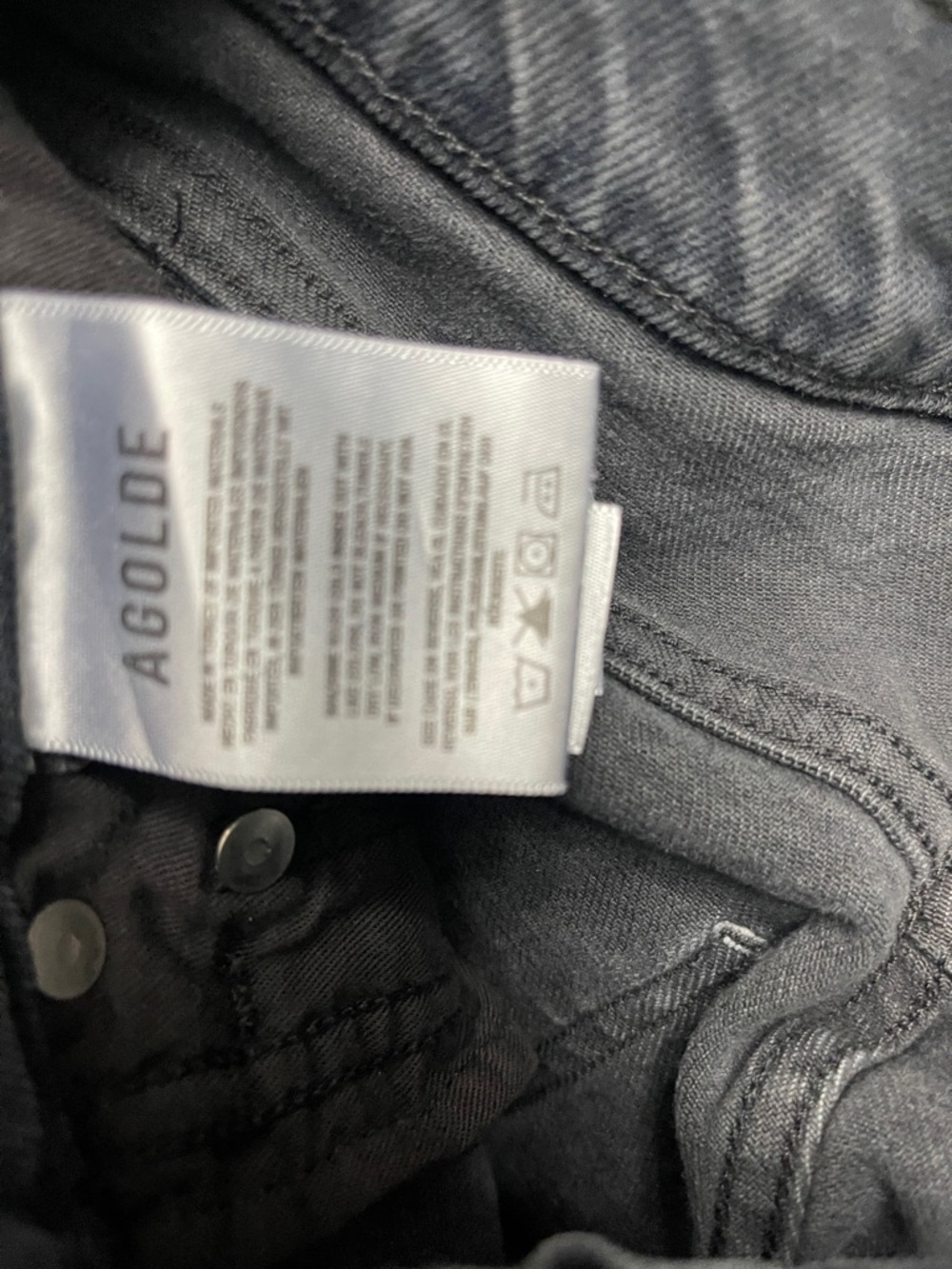 Agolde Toni raw hem washed black jeans 25 - Picture 4 of 8